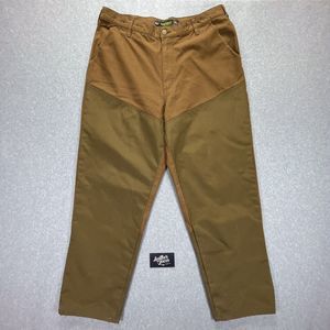 Herters Brush Pants Mens 36 (34 x 29) Brown Double Knee Leg Hunting Nylon Canvas